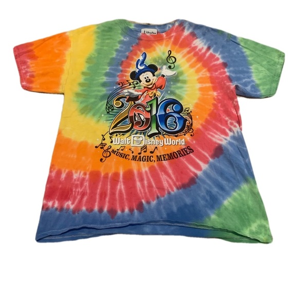 💙 Disney Parks 2016 Walt Disney World Music Magic Tie-Dye T-Shirt M (Youth) - Picture 1 of 6